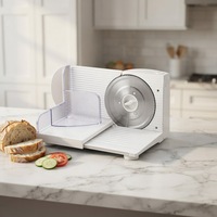 Machine à trancher les aliments électrique compacte, coupe précise pour le pain, le fromage, la viande, le jambon, les légumes, utilisation domestique en cuisine