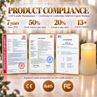 Bougies LED d'extérieur étanches en plastique, scintillantes, alimentées par piles, avec télécommande et minuterie pour Halloween et le Nouvel An