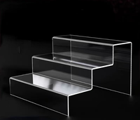 Présentoir moderne en acrylique 3 étapes 4mm poli écologique et résistant à l'eau, organisateur de présentoir démontable pour fête de mariage pour étagères