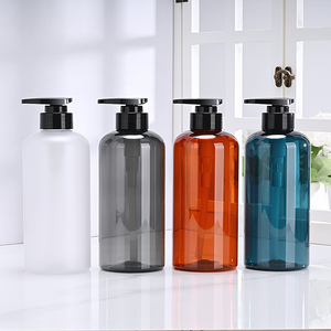 300ml / 500ml Rỗng chai nhựa cho dầu gội đầu và điều hòa độc đáo tắm Lotion chai <span class=keywords><strong>Frosted</strong></span>/Hổ phách/grey/Màu xanh trong kho - Product Image 4
