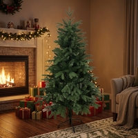 Sapin de Noël artificiel de haute qualité avec pot, plante verte décorative réaliste pour l'extérieur