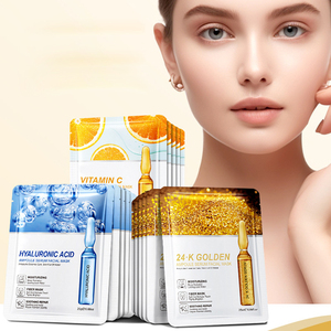 Maschera in Tessuto Idratante con Acido Ialuronico e Vitamina C Formato da Viaggio per Pelle Grassa e Mista Schiarisce le Macchie per la Cura del Viso - Product Image 1