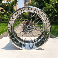 Jantes forgées chromées FANXI 20x10 6 trous 24x14 8x6.5 -76mm de déport pour Silverado 2500HD 26x16 8x180 pour Sierra Denali 2500