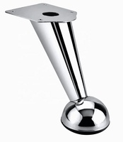 Pieds de meubles de remplacement en fonte chromée durable, coniques, 90 mm et 110 mm, pour canapé, armoire, table, salon