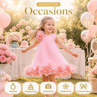 Robe de Fête pour Filles Sans Manches Coupe Trapèze Élégante de Vacances Robe de Cérémonie pour Enfants Robe de Bal d'Anniversaire de Performance pour Filles Junior