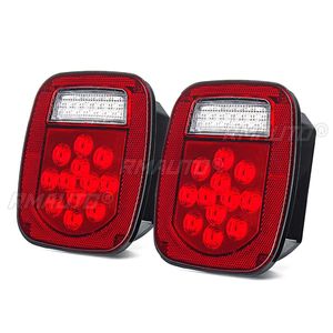 ไฟท้ายรถยนต์ 2 ชิ้น 39LED ไฟเบรก ไฟถอย ไฟวิ่ง ไฟส่องป้ายทะเบียน สำหรับรถบรรทุก/รถพ่วง/เรือ สำหรับรถจี๊ป สำหรับ Wrangler TJ CJ 76-06 - Product Image 6