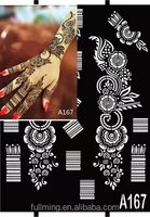 2024 pochoir de tatouage au henné temporaire personnalisé pour dessin de fleurs faisant pochoir tatouage au henné pochoir pochoirs au henné Fullhand autocollant