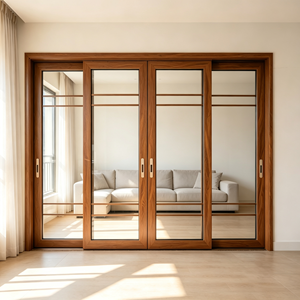 Porte coulissante double couche isolante, bloquant les ondes <span class=keywords><strong>de</strong></span> chaleur et permettant <span class=keywords><strong>de</strong></span> conserver facilement la climatisation. - Product Image 1