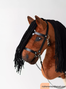 <span class=keywords><strong>DR</strong></span> Peluche Animal Juguetes Cabeza de caballo Palo Hobby Caballo Juguetes de peluche - Product Image 2