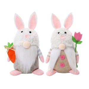 2024 Neue Ostern gesichtslose Gnome-Kaninchenpuppe handgefertigt wiederverwendbar Heimdekoration Frühjahr hängender Hase Spielzeug-Schmuck Kindergeschenke - Product Image 1