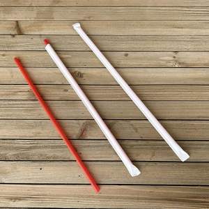 Boardwalk 10.25\" Red Polypropylene Individually Wrapped Giant <b>Drinking</b> <b>Straws</b> Case of 1,200 for Beverages - Product Image 6