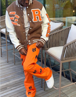 Collège veste pour hommes broderie Chenille patchs en cuir manches Baseball Bomber Letterman université université veste personnalisée