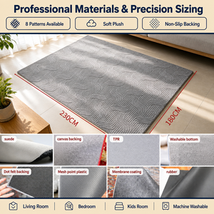 Tapis d'intérieur doux et moelleux en coton <span class=keywords><strong>Shu</strong></span> <span class=keywords><strong>Rong</strong></span> pour salon, chambre à coucher, décoration intérieure confortable et chaleureuse - Product Image 3