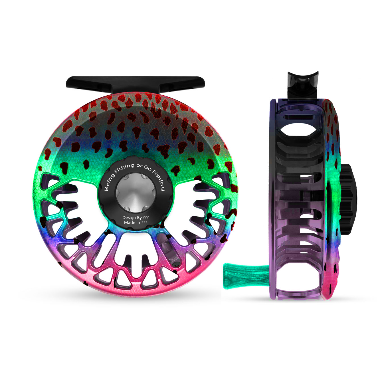 customized fly reel Hatch Custom Camo Iconic Large Arbor 7 Plus arbor design Custom Reel Cases RW