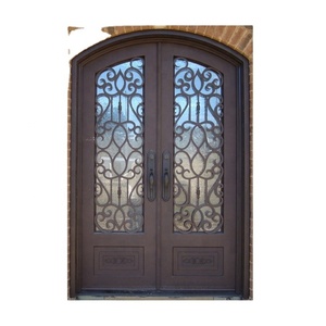 Portes de tuyau de fer d'entrée de sécurité française simples conçoivent la coupure thermique - Product Image 5