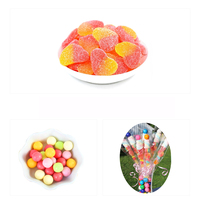 Offre Spéciale dessin animé aigre plat bonbons doux gelée sucette mélange bonbons guimauves brochettes Noël sucette gommes