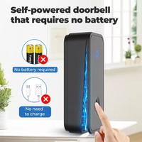 Timbre Inalámbrico Autoalimentado Sin Batería, Timbre de Puerta Impermeable con Sonido para Niños y Ancianos