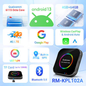 จังหวะ CarPlay Android อัตโนมัติกล่อง Ai Qualcomm 6115 OCTA-core เปลือกแก้ว RGB ล้อมรอบด้วยแสงแยกหน้าจอแบบพกพา - Product Image 3