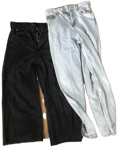 Wholesale Second-Hand Women's Denim Jeans Pants Wide Leg for Summer Wear Clothing in <strong>Bulk</strong> Ukay Ukay Bales <strong>Apparel</strong> Stock UK - Product Image 3