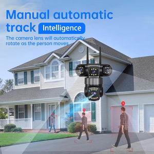 Nouvelle caméra de sécurité PTZ triple objectif à 4 objectifs avec vue à 360 ° 5GHz 2.4Ghz WiFi pour la sécurité extérieure - Product Image 4
