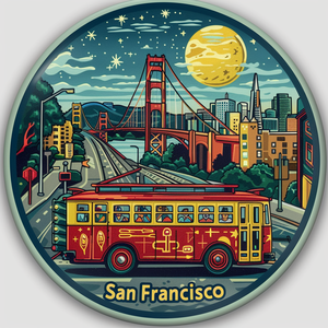 Alta calidad personalizado Popular 2d 3D Metal americano San Francisco imanes de nevera regalo de recuerdo imán de nevera - Product Image 6