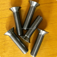 Perno de titanio de cabeza plana Allen 1/2-20 pulgadas x 2.0 de longitud, perno cónico avellanado para bieletas de dirección, autos de carreras