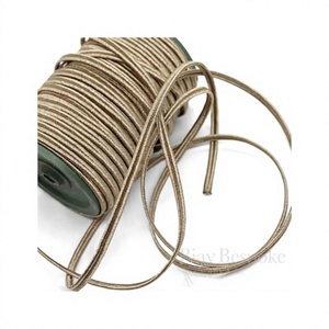 Cordón trenzado de alta calidad personalizado con pedrería y malla de punto para uso en prendas de vestir y textiles del hogar, lavable, con diseño de cordón de suelta de oro. - Product Image 6