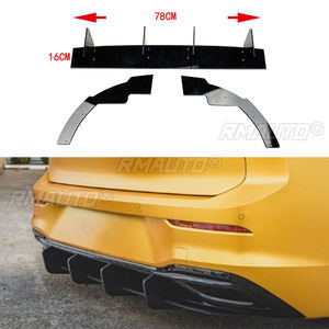 3 Piezas Difusor de Labio de Parachoques Trasero Negro para Volkswagen Golf 8 Pro MK8 2021+ Protector Inferior de Parachoques Trasero - Product Image 1