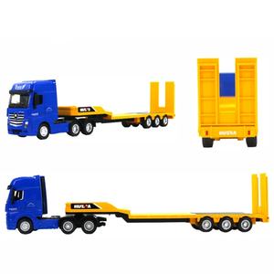 Modèle de camion à plateau statique en alliage métallique Huina 1729 à l'échelle 1/50 avec excavatrice, modèle de construction en aluminium - Product Image 5