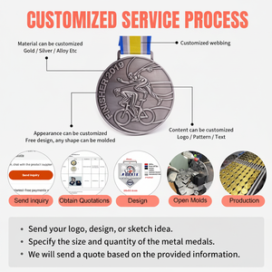 Medalla Luminosa Personalizada <span class=keywords><strong>para</strong></span> Carrera Nocturna, Premio Lobo Lunar de Aleación de Zinc Plateado Antiguo <span class=keywords><strong>para</strong></span> Finalistas de Maratón y Eventos Deportivos - Product Image 3