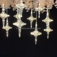 Lustre en spirale à 10 têtes en plastique pour mariage, accessoires de décoration pour lieux de réception, éclairage décoratif