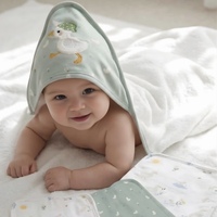 Premium Organic Cotton Hooded Bath Towel Set Soft Touch Breathable Quick Dry Gift Set Beach Towel Manufacturer