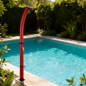 Jade Jardin Extérieur 2 Sections <span class=keywords><strong>Rouge</strong></span> Écologique Économie D'énergie Pvc <span class=keywords><strong>Douche</strong></span> <span class=keywords><strong>Solaire</strong></span> pour Piscine Plage Lieux Publics - Product Image 4
