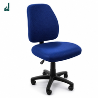 Chaise de bureau ergonomique sans accoudoirs, pivotante, réglable, en maille respirante, avec base en acier inoxydable, pour hôpitaux, réunions d'affaires et négociations