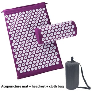 Esterilla de Acupresión, Esterilla de Yoga, Esterilla de Acupuntura, Juego de Almohadas Musculares, Forma Rectangular Trapezoidal para Relajación Corporal, Alivio del Cuello y la Cintura - Product Image 4