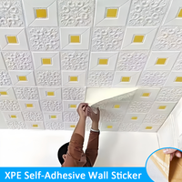 Autocollants muraux 3D auto-adhésifs 70*70cm pour ombrage de toit, plafond suspendu, papier peint imperméable, décoration de plafond