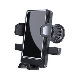 Car Phone Holder Air Vent Auto Clamping Clip On <b>Mirror</b> Black <b>Plastic</b> General Use - Product Image 1