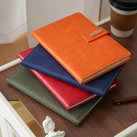 Ensemble cadeau de carnet de notes A5 personnalisé, couverture rigide en cuir PU vert classique de luxe, 100 feuilles, reliure thermique