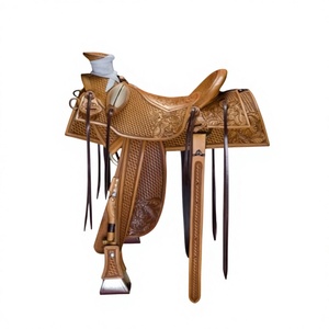 Selle d'équitation anglaise en cuir de buffle véritable, absorbante, de haute qualité, modèle NA53, prix de gros durable, par BS International - Product Image 2
