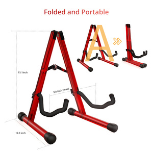 Dedo Acryl A-Frame Gitaarstandaard Opvouwbare Vloerbevestiging Voor Akoestische, Klassieke, Elektrische, Basgitaren, Banjo En Ukelele - Product Image 6
