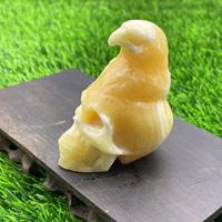 Tête d'aigle en cristal naturel, 7cm, artisanat en pierre semi-précieuse, pierres de guérison multiples, aigle en cristal avec crânes