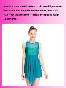 Abiti da ballo da donna MiDee con paillettes, gonna a rete con taglio triangolare e spalline incrociate sulla <span class=keywords><strong>schiena</strong></span> per performance sul palco - Product Image 6