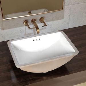 <span class=keywords><strong>Lavabo</strong></span> de gabinete blanco de cerámica de baño de <span class=keywords><strong>encimera</strong></span> montado debajo pulido moderno de gran tamaño - Product Image 4