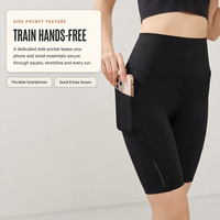 Ensemble 2 pièces de shorts de yoga taille haute noirs avec poche latérale et soutien-gorge de sport de maintien pour femme, idéal pour la gym