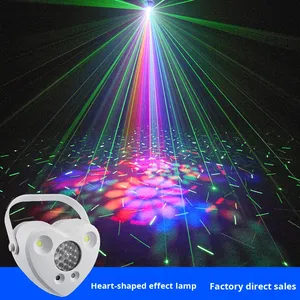 Luz láser para el hogar con atmósfera KTV controlada por voz, linterna giratoria transfronteriza en forma de corazón, luces de escenario para SALA DE Karaoke - Product Image 6