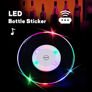 2024 Longstargit Tùy Chỉnh <span class=keywords><strong>LED</strong></span> Điều Khiển Từ Xa Sticker Coaster Halloween Wedding Bar DMX Âm Nhạc Thay Đổi Màu Sắc Đèn Phát Sáng 100Pcs - Product Image 5
