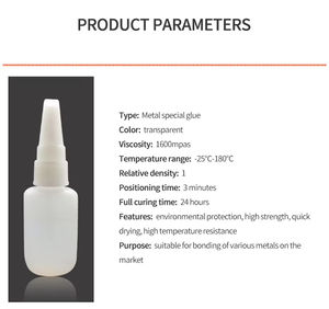 Pegamento Metálico WBG de Alta Adhesión y Durabilidad, Resistente a Altas Temperaturas de 180 Grados, para Varios Metales: Hierro Fundido, Acero, Aluminio, Zinc 999 - Product Image 2