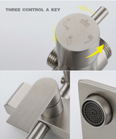 Ensemble de douche de bonne qualité robinets de bain et de douche en acier inoxydable SUS 304 pour salle de bain ensemble de douche avec étagère