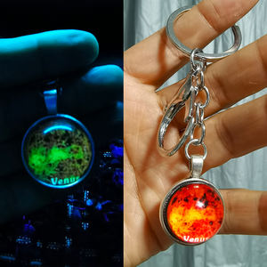 Vente en gros design spécial Noctilucence veilleuses rondes K9 porte-clés en cristal brillant porte-clés boule <span class=keywords><strong>de</strong></span> verre pour cadeaux promotionnels - Product Image 5