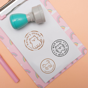 แสตมป์แฟลชสำนักงานด้ามจับสีสันสดใส ขายดี พร้อมยางแฟลชขนาด 7 มม. แบบเติมหมึกในตัว สำหรับครูใช้ประทับรางวัลการบ้าน - Product Image 1